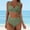 AG_011, variant on Green Vintage, Polyester One Piece Swimsuit Women, Women High Waisted Bikini Sexy Push up Two Piece Swimsuits Vintage Swimsuit Two Piece Retro Ruched High Waist Print Bikini Set, 2XL