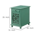 thumbnail image 5 of Chairside Table with 1 Drawer and 1 Trellis Door, Green, 5 of 5