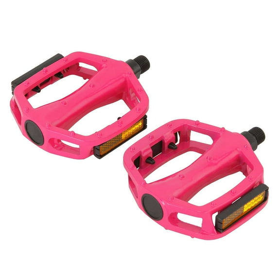Pink 505 Alloy Pedals 9/16" bike pedals. Bicycle Pedals for 3 piece Crank.
