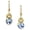 Light Blue, variant on 1928 Jewelry 14K Gold Dipped Round Crystal Wire Drop Earring (Pink)