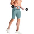 thumbnail image 6 of Breezora Men's Athletic Compression Shorts with Secure Pocket Moisture Wicking Performance Baselayer for Cycling Gym Training and Sports L Size Blackish Green, 6 of 9