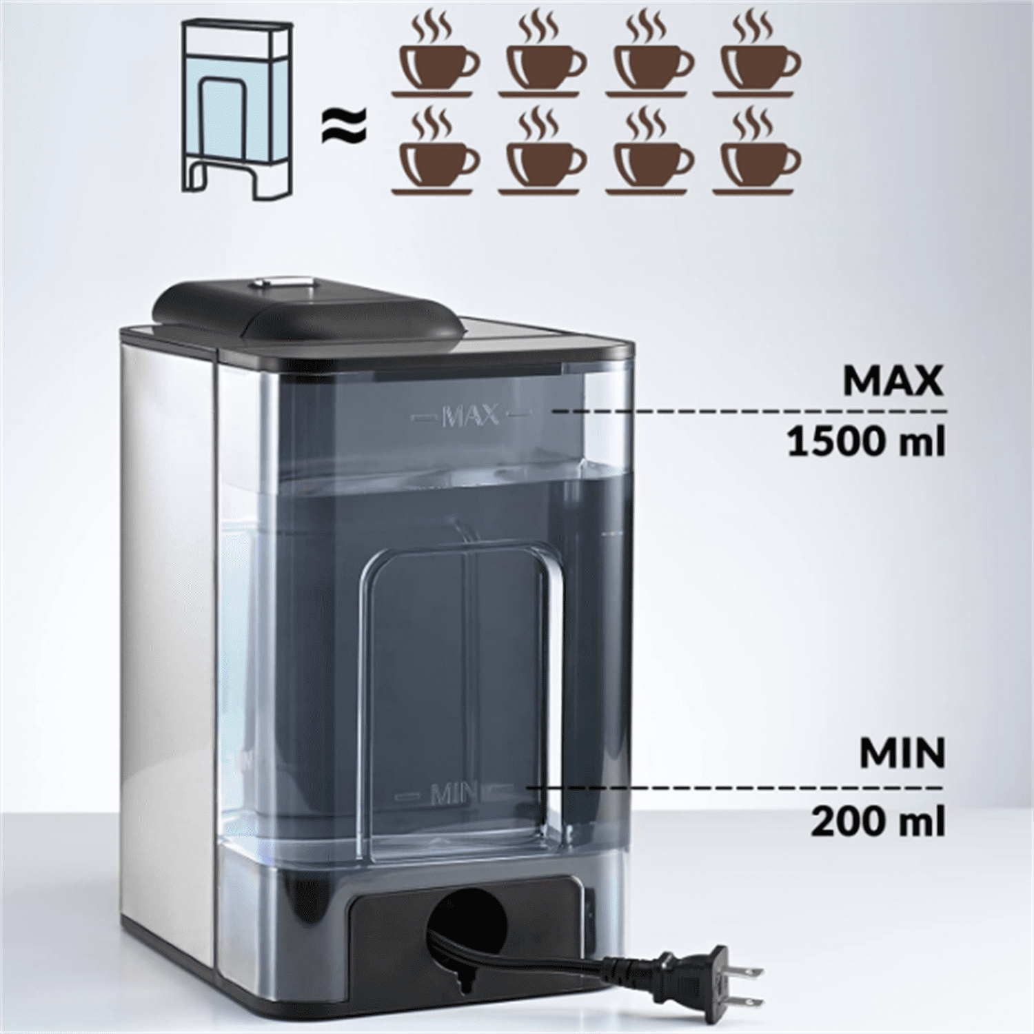 Coffee Maker 3 in 1 Single Serve Coffee Machine, Compatible with K cup Capsules, Instant Coffee Pot, Tea maker, 6,8,10 Oz Cup, Removable 50 Oz Water Reservoir, 120V 1150W