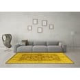 thumbnail image 3 of Ahgly Company Machine Washable Indoor Rectangle Oriental Yellow Industrial Area Rugs, 2' x 5', 3 of 4