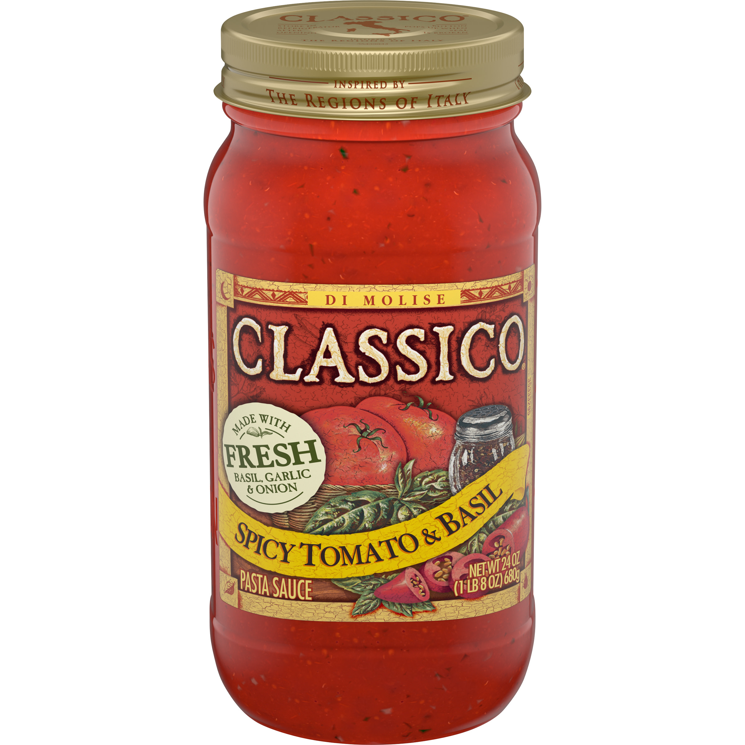 Classico Spicy Tomato and Basil Pasta Sauce 24 oz Jar