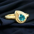 thumbnail image 2 of Green Sapphire Promise Ring Women's Fine Gold Jewelry Solitaire Engagement Ring Simple Proposal Ring Minimalist Birthday Present For Love, 2 of 2