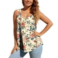 thumbnail image 2 of Aimik Women's Fashion Floral Print Plus Size Tank Top Casual Loose Comfortable Sleeveless Summer Tops for Ladies, 2 of 6