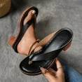 thumbnail image 6 of Dakaela Womens Heels Sandals Heel Flip Flops Leather Arch Support Thong Sandal Slip on Shoes, 6 of 9