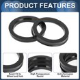 thumbnail image 5 of 75.1mm to 58.6mm Car Wheel Hub Centric Rings Black Polycarbonate Wheels Center Shaft Shock Absorbing Hubrings 4 Pcs, 5 of 7