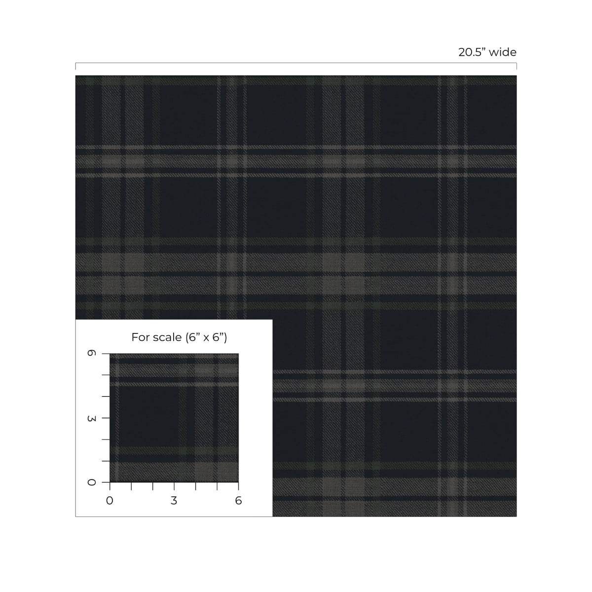 Seabrook Designs Dark Blue & Evergreen Dellabrooke Plaid Prepasted Wallpaper - 20.5 in. W x 33 ft. L Roll