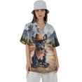 thumbnail image 4 of Welcome Fall Western Cowboy French Bulldog Enjoys Majestic Autumn Hawaiian Shirt Breathable Summer Unisex Merch Dog Lover Gifts - 01007, 4 of 6