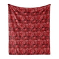 thumbnail image 1 of Roses Soft Flannel Fleece Throw Blanket, Illustration with Floral Petals in Warm Color Palette Romantic Love, Cozy Plush for Indoor and Outdoor Use, 60" x 80", Multicolor, by Ambesonne, 1 of 6