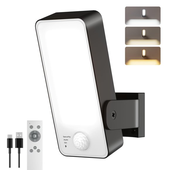 Luz exterior con sensor de movimiento PopoIron 10000 mAh 600 lúmenes IP65
