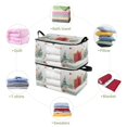 thumbnail image 4 of Foldable Clothes Storage Bags Clothes Organizer Bin with Clear Windows for Clothes Bedding Cute Christmas Podium Scene, 4 of 6