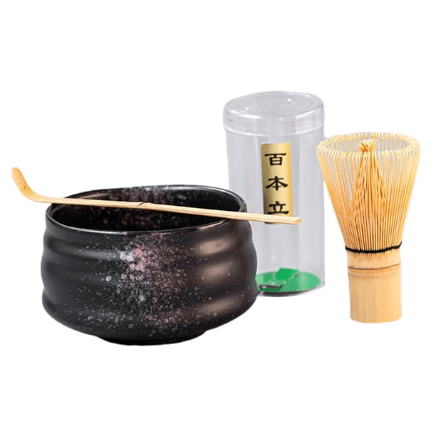 batidor de matcha,Juego de té japonés Matcha Cucharadas de batidor Matcha,Juego de inicio de Matcha tradicional Chasen Chashaku,Kit de ceremonia Matcha hecho a mano para el té