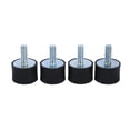 thumbnail image 2 of 4x M8 M6 Rubber Mounts Shock Absorber Anti Vibration Silentblock Bobbins, Cylindrical Isolator Vibration Isolation Mounts Shock Absorber Absorption Mount Threaded Stud Male Thread, 2 of 7