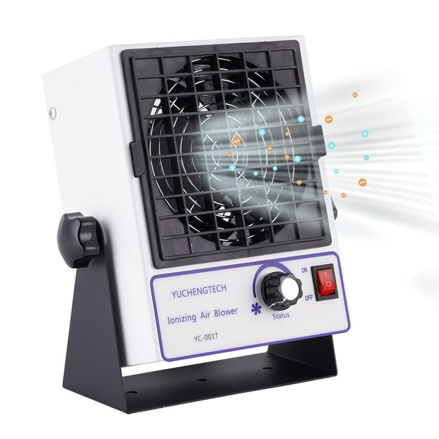 YUCHENGTECH Ionizing Air Blower Anti Static Ionizer Static Eliminator ESD Ionizer Static Elimination Fan Benchtop DC Type (110V)