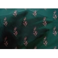 thumbnail image 4 of oneOone Cotton Silk Dark Teal Blue Fabric Leaves & Floral Block Sewing Fabric By The Yard Printed Diy Clothing Sewing Supplies 42 Inch Wide, 4 of 4