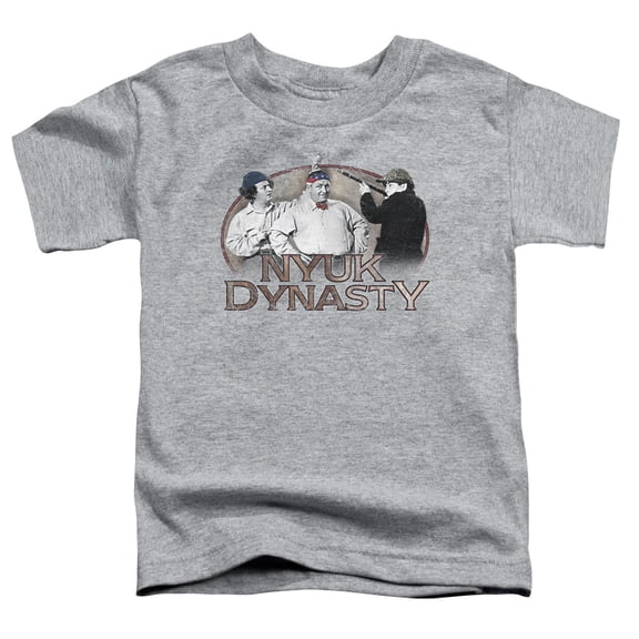 Three Stooges Nyuk Dynasty S/S Toddler T-Shirt Athletic Heather