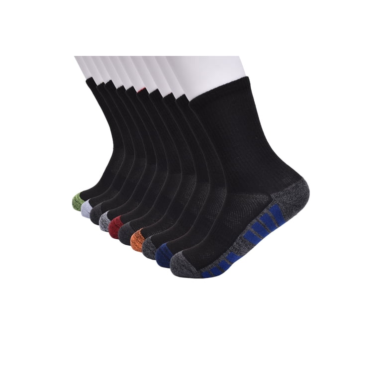 Athletic Works Boys Cushioned Crew Socks, 10-Pack photo 3