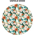 thumbnail image 4 of Floral Flower Colorful Round Tablecloth 60 Inch Summer Blossom Tablecloths for Round Tables Waterproof Polyester Round Table Cover Reusable Anti-Slip Table Cloth for Dining Room Party Indoor Outdoor, 4 of 6