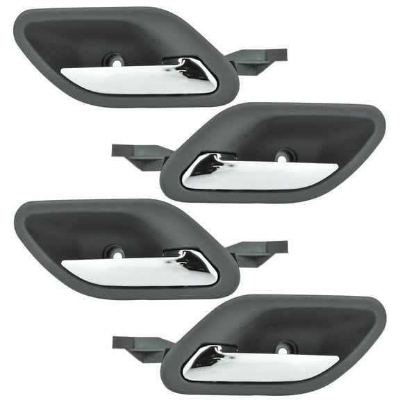 TRQ Black Interior Inner Inside Door Handle Set of 4 Kit for BMW E38 E39 DHA37663
