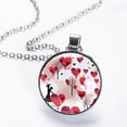 thumbnail image 2 of LOVE Elegant Glass Circular Pendant Necklace - Handcrafted Jewelry for Women, 2 of 5