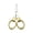Gold, variant on Stainless Steel Scissor,Safety Portable Foldable Pocket Badge Small Scissors,Glasses Shaped Rust-proof Mini Shear Telescopic Cutter for Home,Office,Craft,Sewing,Nurse Accessories,Travel (Red)