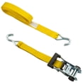 thumbnail image 4 of (2 pack) Hyper Tough 15 feet Steel Ratchet Tie-Down, 1666 lbs with S-Hooks 2-Pack, Yellow, 44.4 oz, 4 of 12