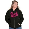 thumbnail image 4 of Cool Crush Breast Cancer Awareness Womens Plus Size Graphic Zipper Hoodie Brisco Brands 2X, 4 of 5