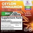 thumbnail image 2 of Organic Ceylon Cinnamon Supplement 1800mg - Extra Strength Certified Organic Ceylon Cinnamon Powder Pills - Energy & Heart Support Antioxidant for Women & Men, Bottled in USA, Non-GMO - 240 Capsules, 2 of 9