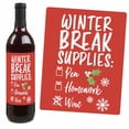 thumbnail image 3 of Big Dot of Happiness Teacher Holiday Presents - Teacher Appreciation Christmas Gifts Decor for Women and Men - Wine Bottle Label Stickers - Set of 4, 3 of 8