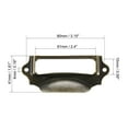 thumbnail image 2 of Label Holder Pull Handles Vintage Iron Bronze Tone 90x41mm 10 Pcs w Screws, 2 of 6