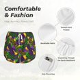 thumbnail image 6 of Lsque Mardi Gras7 Printed Women's Running Shorts with Liner Pockets,Elastic Quick Dry Workout Athletic Gym Yoga Shorts,Womens High Waist Shorts-Small, 6 of 9