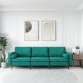 thumbnail image 3 of Costway Modern Modular 3-Seat Sofa Couch w/ Side Storage Pocket & Metal Leg Teal, 3 of 10