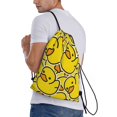 thumbnail image 3 of Drawstring Backpack - Ducky Cartoon Animal Yellow Splash Proof Small Drawstring Gym Bag for Women Men, Cinch Sports String Bag Backpack for Travel Swimming Beach, 3 of 8