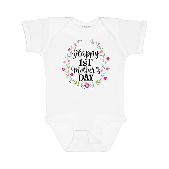 Inktastic Happy 1st Mothers Day Girls Girls Baby Bodysuit