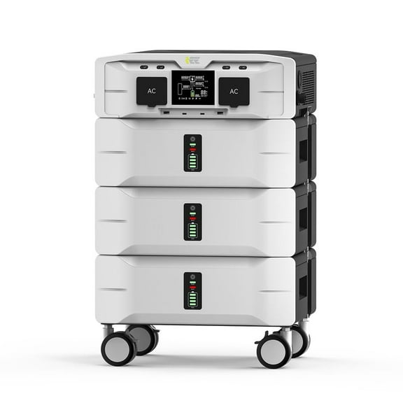 IEE SP5000 7680Wh Solar Generator , 5000W (Peak 9000W) 120/240V Split Phase Portable LiFePO4 Power Station for Home Backup, Power Outages, RV Use