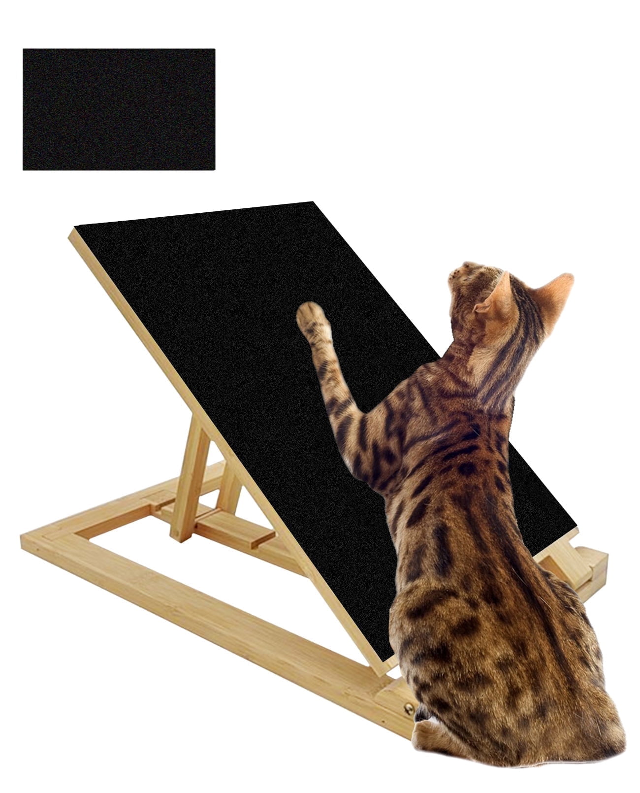 Hamiledyi Cat Nail File Scratching Board, Treat Box with Drawer