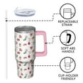 thumbnail image 3 of 30oz Christmas Tree Tumbler with Straw Lid Stainless Steel Insulated Cup Gifts for Home Travel Holiday, 3 of 5