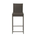 GDF Studio Conrad Outdoor Wicker 30 Inch Barstool, Set of 4, Dark Brown