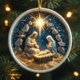 thumbnail image 5 of SLYNSHome Christmas Tree Nativity Scene Ornaments Religious Christmas Hanging 3D Ornament The Birth of Jesus Christian Decorations for Tree Xmas, 5 of 6