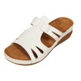 thumbnail image 6 of Dakaela Women's Low Wedge Sandals Open Toe Hollow Slides Platform Summer Beach Slip on Shoes Slippers, 6 of 7