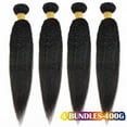 thumbnail image 3 of Benehair Yaki Straight Brazilian Virgin Human Hair Extensions Weave Weft Bundles Hair Sew In Black for Woman 3 Bundles 300g Soft US, 3 of 11