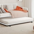 thumbnail image 4 of Furniture of America Vinne Metal 2-Piece Twin Daybed with Trundle Set up to 200 lbs, White, 4 of 5