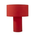 thumbnail image 2 of Moonlight Table Lamp - Crimson Red Linen Shade Dimmer Switch, 2 of 5