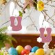 thumbnail image 4 of Decoraciones de Pascua, adornos de Pascua, regalos de Pascua Adorno de letra con orejas de conejo de madera de Pascua Letrero colgante de madera, 4 of 6