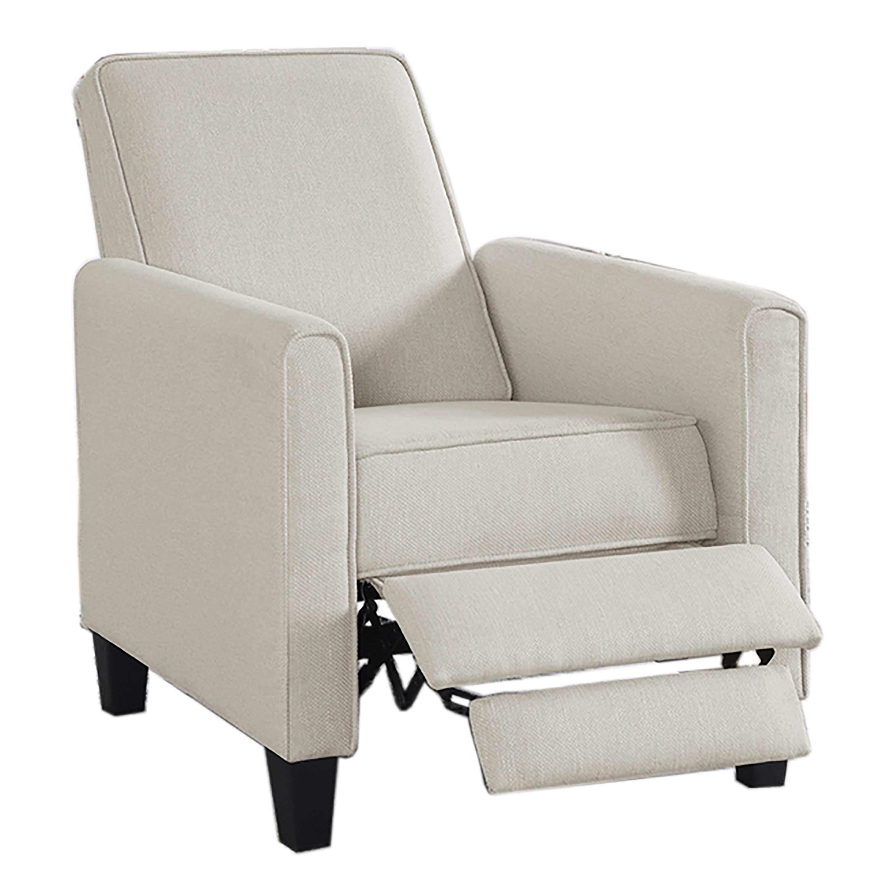 Furniture of America Rengo Linen Upholstered Recliner, Beige