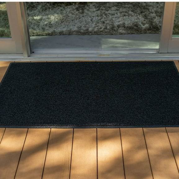 UNIMAT 4x6 (48"x 72") Dual Ribbed Outdoor-Indoor Doormat with Waterproof Black Rubber Backing - Stylish Welcome Mat, Perfect for Home, Office, and Kitchen Entrances