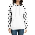 thumbnail image 4 of jtjvou Hoodie for Women Long Sleeve Polka Dots Pullover Sweatshirt Casual Oversized Tops 2025 Fashion Outfits White M, 4 of 6