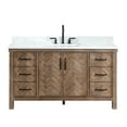 thumbnail image 2 of Javier 60" Bath Vanity in Spruce Antique Gray with White Grain Composite Stone, 2 of 19